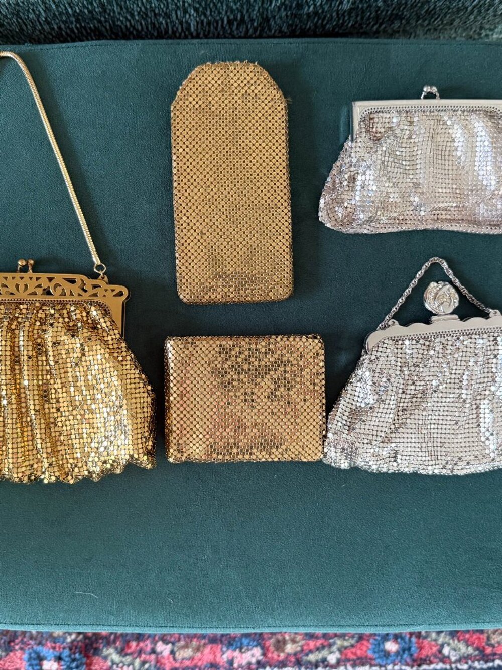 Vintage Whiting & Davis Metal Mesh Evening Bags – 5 Piece Gold & Silver Lot